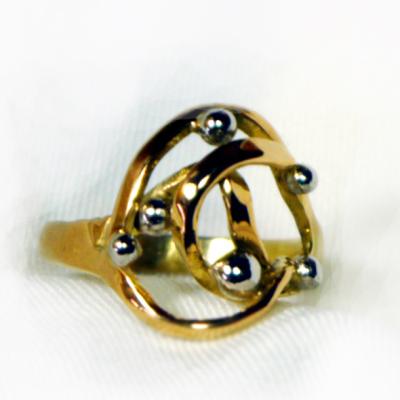 BAGUE OR ET PLATINE